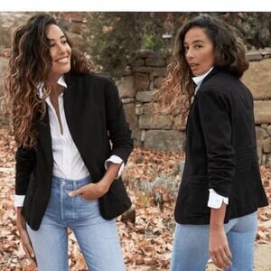 Frank & Eileen Dublin Italian Performance Denim Blazer In Jet Black Size XS